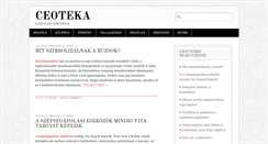 Desktop Screenshot of ceoteka.hu